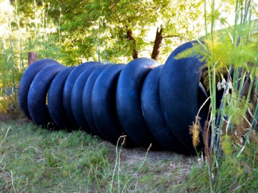 Inner tubes lined up