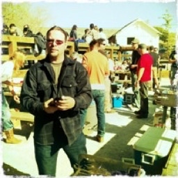 Brett having fun at Tomales Bay Oyster Co. 