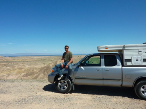 Chris with camper truck
