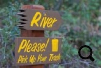 river trail signs