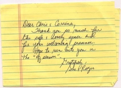 yellow thank you note