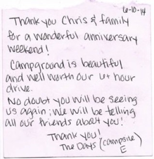 pink post-it thank you note