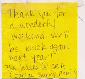 Thank you post-it note